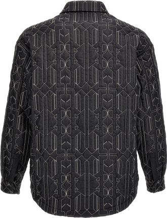 Palm Angels Mens Gray Polyamide Shell Jacket Clothing