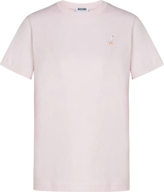 Moschino T-shirt con ricamo - Rosa