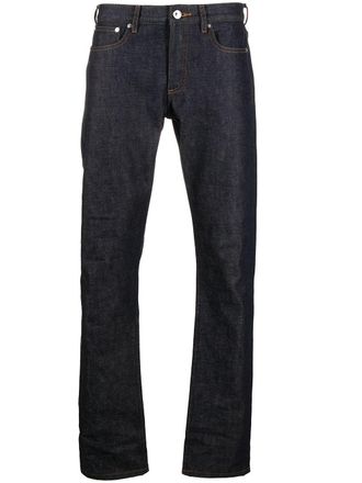 A.P.C. Jeans dritti con vita media - Blu