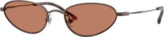 Diesel Dl 1024T Zonnebril - unisex - Zonnebrillen - Bruin - 52 MM - Accessoires