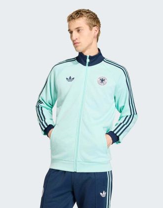adidas Germany Originals - Top sportivo color acqua semi flash-Blu