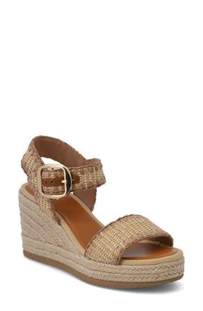 Mia Beverlee Platform Wedge Sandal in Natural/Cognac at Nordstrom, Size 8.5