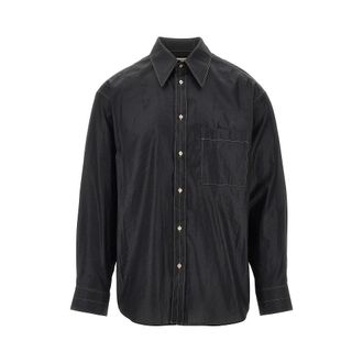 Christophe Lemaire Contrasting stitchings silk shirt Man 46