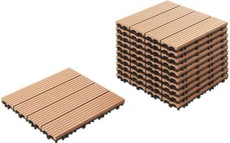 Beliani Beliani - Pavimentazione composita wpc per esterni piastrelle a incastro resistenti marrone chiaro ateleta