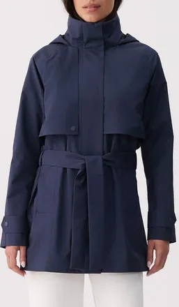 Lole Aliz Water Repellent Short Trench Coat in Outerspace at Nordstrom, Size Medium