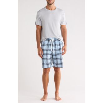 Geoffrey Beene 3-Piece Short Pajama Set in Blue Multi at Nordstrom Rack, Size X-Large