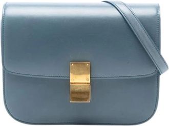 Celine Pre-owned Cross Body Bags, female, Blue, Size: ONE SIZE Pre-owned The Classic Box Crossbody Bag