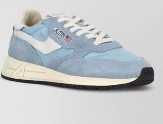 Autry leather and fabric low-top sneakers