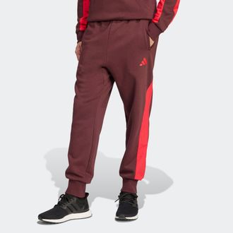 adidas Sporthose ADIDAS SPORTSWEAR M ESS CB PT, Damen, Gr. XXL, N-Gr, rot (aurora ruby), Obermaterial: 55% Baumwolle, 36% Polyester, 9% Viskose, Hosen Sporth