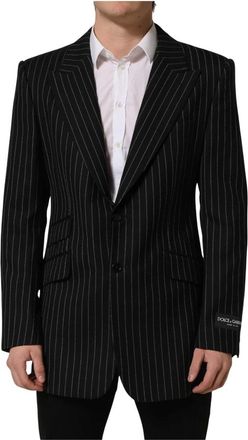 Dolce & Gabbana Heren, Pakken, Zwart, Maat: 2XL Wol