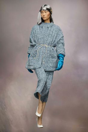 Maison Margiela Blue Fibres Casual Womens Dress