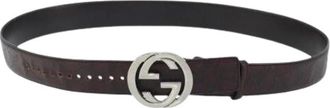 Gucci Pre-owned Vintage Riem - Dames - Vintage Accessoires - Bruin - ONE Size - Leer - Vintage