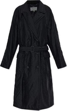 Maison Margiela Wol dubbelzijdige jas - Dames - Mantel - Zwart - S - Wol - Jassen