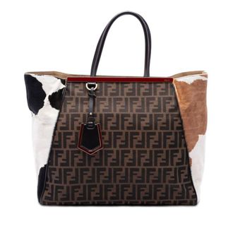 Fendi Pre-owned Fendi Large Zucca Canvas Ponyhair 2Jours Tote Ladies 9AVF1P1OYPUXOKDN