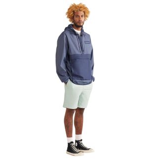 Farah Anorak voor heren met kleurblokken en een ruime pasvorm (Metaalgrijs)
