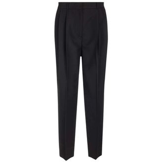 Toteme Double-Pleated Tailored Trousers - female - Tot&ecirc;Me - Straight Trousers - Black - XS - Trousers