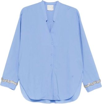 Forte_Forte embellished shirt - women - Fabric - III - Blue