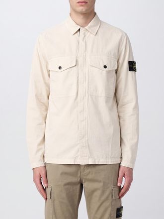 Stone Island Slim Fit Cotton Twill Shirt Jacket with Compass Logo