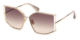 Max Mara MM0142 32F Womens Sunglasses Gold Size 59