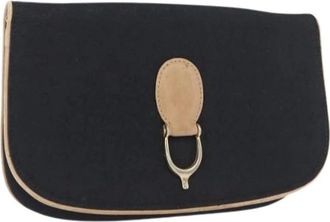 Gucci Pre-owned Clutches, female, Black, Size: ONE SIZE Pre-owned Vintage GG Canvas Shoulder Bag