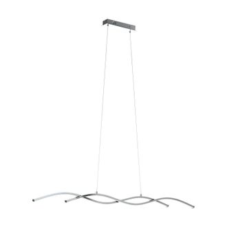 Loops Pendant Light Colour Chrome Shade White Plastic Bulb LED 2x14W Included