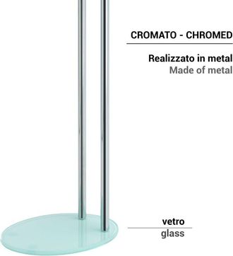 Gedy Gedy - 12311300000 Golia Toallero Y Columna De Pie Cromo - Ref: 12311300000