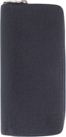 Louis Vuitton Navy Taiga Leather Long Wallet (Bi-Fold) (Pre-Owned)