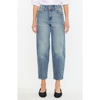 Kancan Jane Ultra High Rise Slim Barrel Jeans in Medium Wash at Nordstrom, Size 28