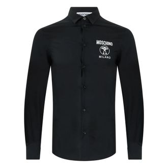 Moschino Lange Mouwen Shirt - Heren - Casual Overhemden - Zwart - L - Katoen - Overhemden