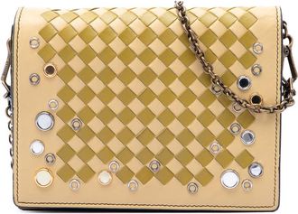 Bottega Veneta Pre-owned Bottega Veneta Nappa Intrecciato Studded Wallet on Chain Ladies HAGMQZ3ZGZ41IV6V