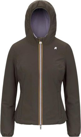 K-Way Lily St Warm Reversible Hooded Jacket - Dames - Zomerjassen - Groen - S - Leer - Jassen