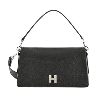 Hogan Tassen, Dames, Zwart, ONE Size, Leer, Flap H-Turn