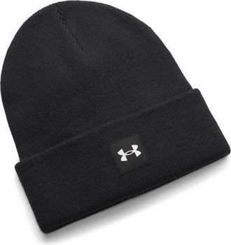 Under Armour Halftime Cuff Beanie in Black/white at Nordstrom