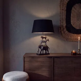 Maisons du monde L&aacute;mpara de mesa de animales salvajes Alt. 69 cm