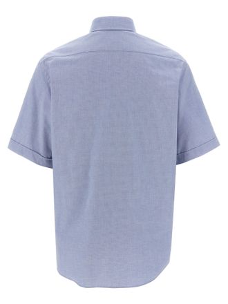 Fendi Oxford Cotton Button-Down Shirt - Blue