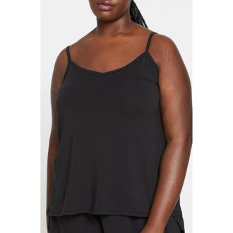 Universal Standard Natalie Jersey Camisole & Shorts Sleep Set in Black at Nordstrom, Size 2Xl