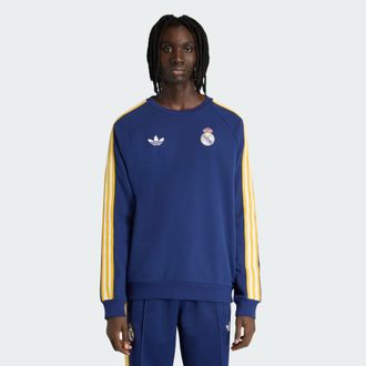 adidas adidas Performance Mens Real Madrid Originals Crew Sweatshirt - Navy - Size X-Large