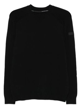 Roberto Ricci Design panelled crew-neck sweater - men - Polyester/Cotton/Elastane - 52 - Black