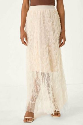 Roman Textured Mesh Skirt