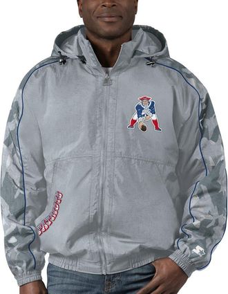 Starter Mens Starter Gray New England Patriots Thursday Night Gridiron Throwback Full-Zip Jacket at Nordstrom, Size Small