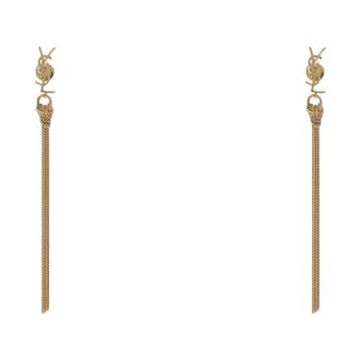 Saint Laurent Cassandre Pom Pom Oorbellen - Dames - Oorbellen - Geel - ONE Size - Accessoires