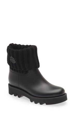 Moncler Ginette Rain Boot in Black at Nordstrom, Size 12Us