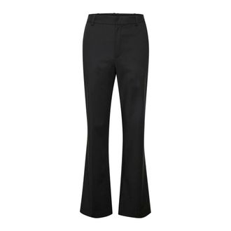 Gestuz Pantalones negros de cintura alta - Trousers - Mujer - Negro - L