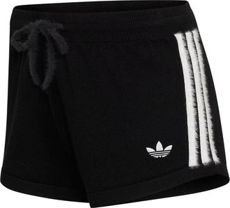 adidas (WMNS) adidas Knitted Short Asia Sizing Black White KS7371