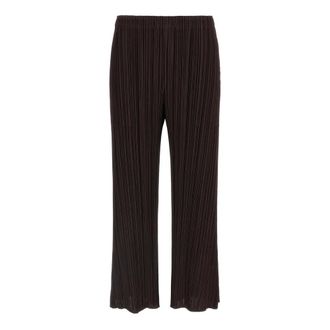 Issey Miyake Dames, Broeken, Bruin, Maat: L