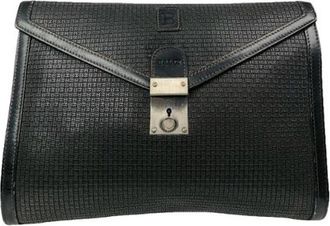 Bally Pre-owned Leather Clutch - Dames - Vintage Clutch - Zwart - ONE Size - Leer - Vintage