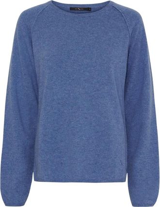 BTF-CPH Ronde hals knitwear - Dames - Ronde hals truien - Blauw - L - Wol - Truien & Vesten