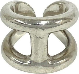 Herm&egrave;s Silver Silver 925 Band Ring (Pre-Owned)
