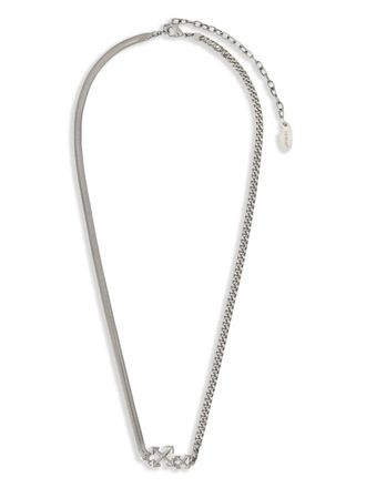 Off-white Collana Arrow a catena - Argento