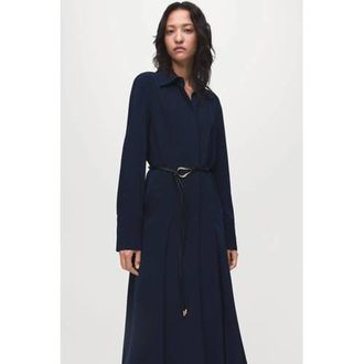 Mango A-lijn jurk marineblauw